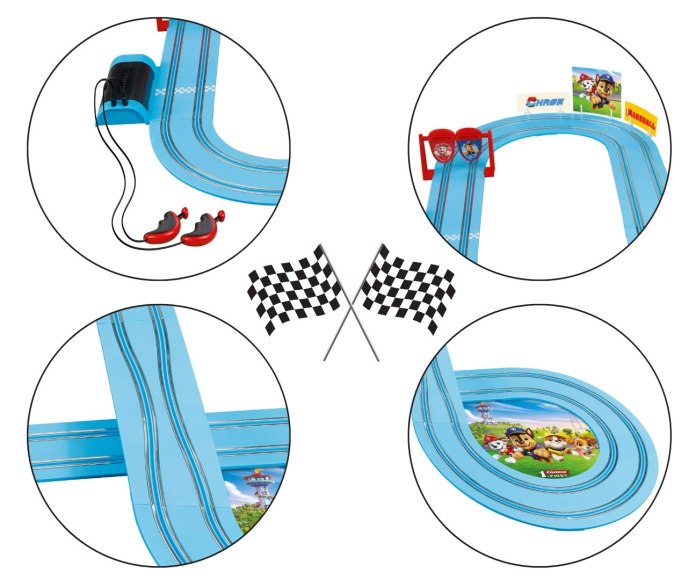 Tor Carrera Psi Patrol, elektryczny tor wyścigowy Track dł. 2,9m, wiek 3+